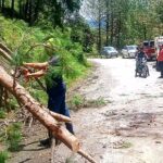 कोठियालसैंण में घर सुरक्षित, घिंघराण रोड पर यातायात सुचारु।