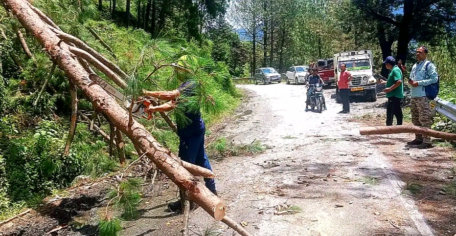 कोठियालसैंण में घर सुरक्षित, घिंघराण रोड पर यातायात सुचारु।